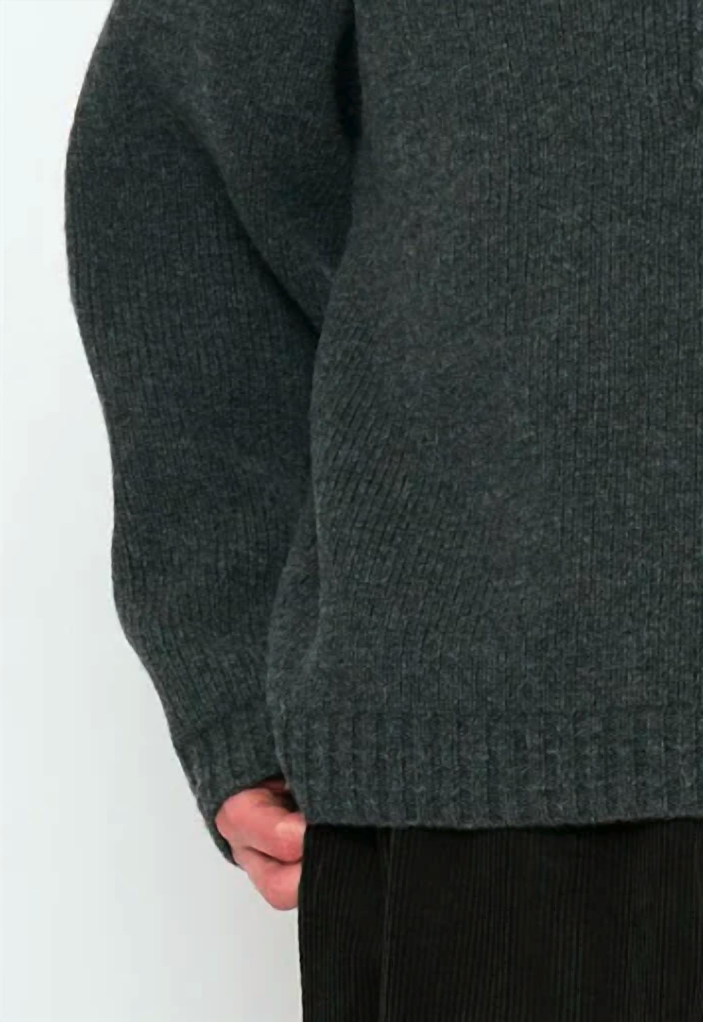7115 By Szeki - Chunky Collared Recycled Wool Pullover