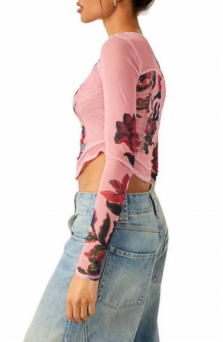 Free People - Top de malha com babados Bettys Garden