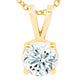 Diana M Jewels - 14kt 1.50 Cts Lab Grown Diamond Solitaire Pendant 16" Necklace