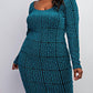 The Curve La - Plus Size Scoop Neck Short Dress