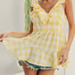 Bibi - Ruffled Neckline Peplum Top