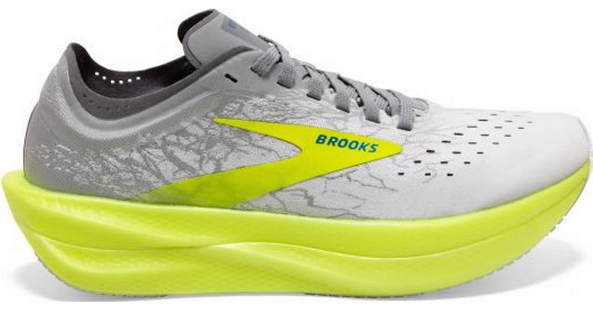 Tênis de corrida Brooks Hyperion Elite II cinza/amarelo tamanho 11,5 EUA