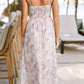 Entro - Floral Corset Top Midi Dress