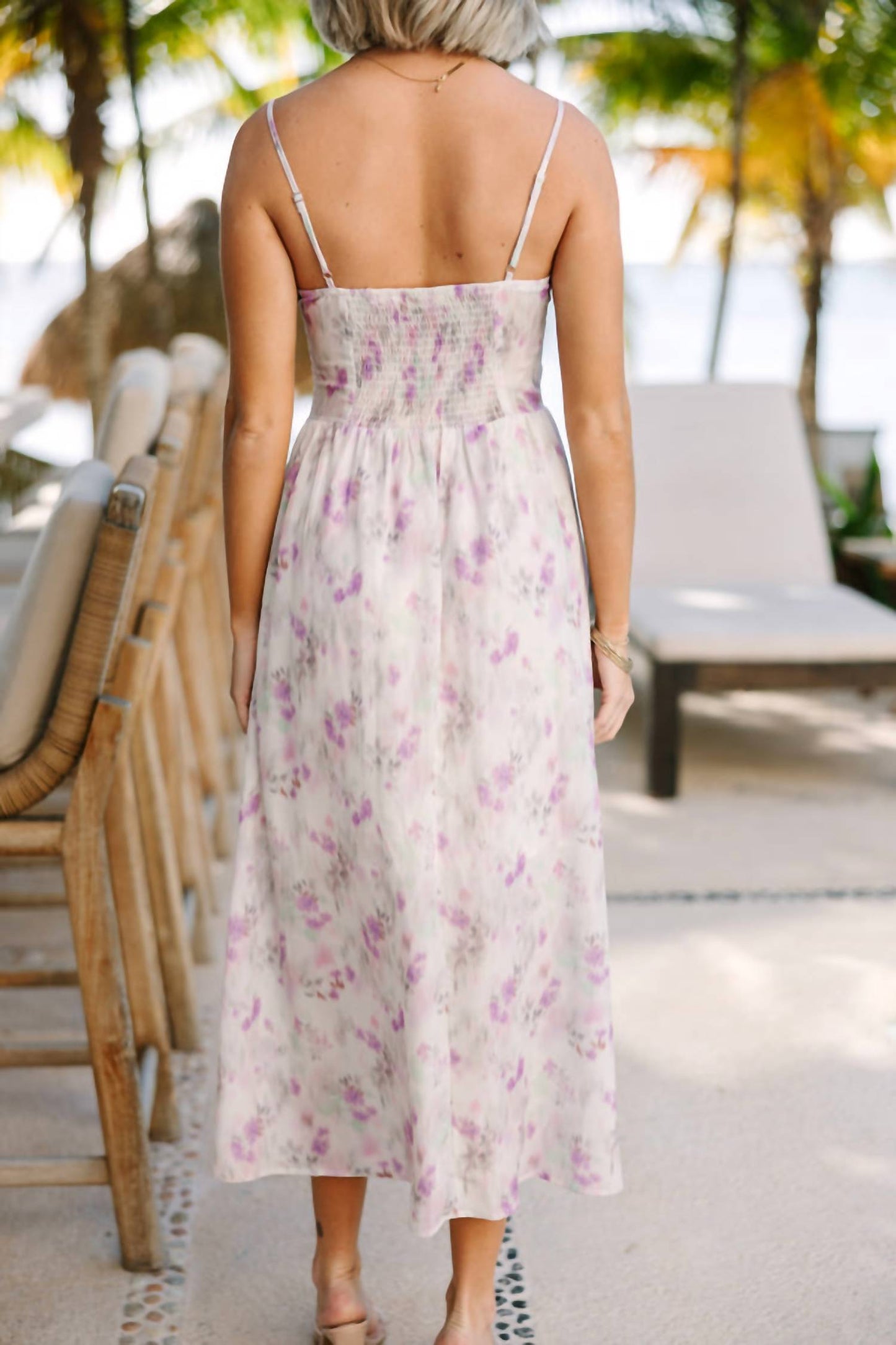 Entro - Floral Corset Top Midi Dress