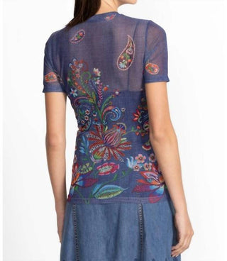 Johnny Was - ELEANOR SHORT SLEEVE MESH TEE