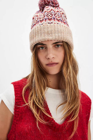 Free People - First Frost Fairisle Pom Beanie
