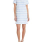 2.7 August Apparel - Fringed Striped Polo Mini Dress