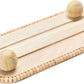 Creative Co-Op - Mango Wood Pedestal With Wood Beads Serving Tray
