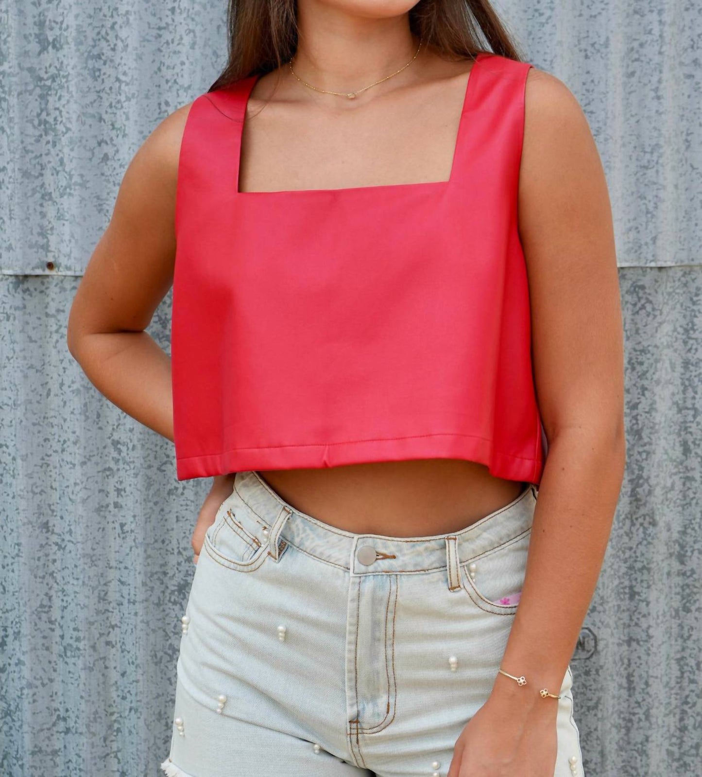 Buddylove - Regata Manning Vegan Leather Cropped