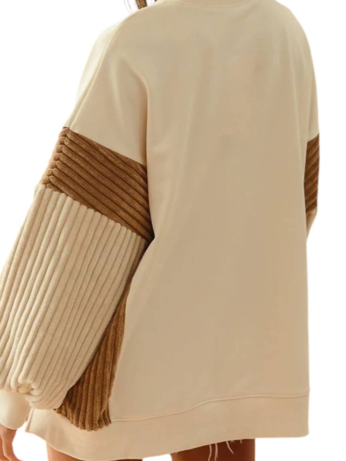 Bibi - French Terry With Corduroy Sweater