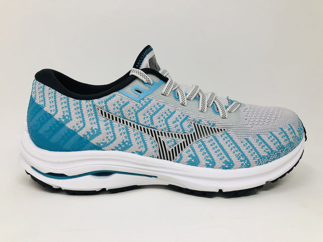 Tênis de corrida Mizuno Wave Rider 24 Knit feminino, azul, tamanho 12 D(W) EUA