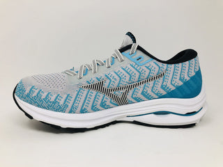 Tênis de corrida Mizuno Wave Rider 24 Knit feminino, azul, tamanho 12 D(W) EUA