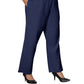 On The Plus Side - Wide Leg Crinkle Cotton Pants - Plus