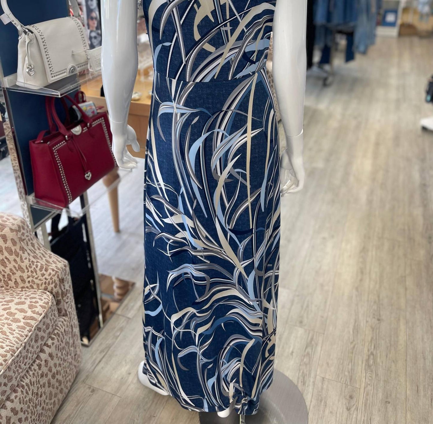 Ariella - Women's Printed Twist Front Maxi Dress
