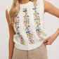 Bluivy - Storybook Garden Sleeveless Sweater Top