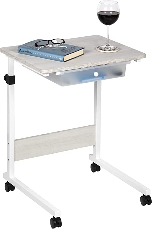 Mesa de cabeceira ajustável com rodas (uso hospitalar e médico domiciliar) 