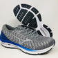 Tênis de corrida Mizuno Wave Rider 24 Waveknit masculino, cinza fosco/branco, tamanho 7,5 D(M) EUA