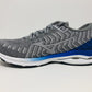 Tênis de corrida Mizuno Wave Rider 24 Waveknit masculino, cinza fosco/branco, tamanho 7,5 D(M) EUA