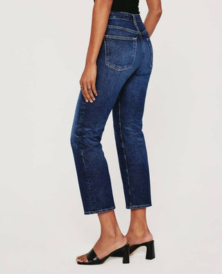 Ag Jeans - Calça jeans cropped de cintura alta Kinsley com elastano