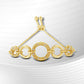 10K Yellow Gold over .925 Sterling Silver Diamond Accented Graduated Infinity Open Circle 6â€-9â€ Adjustable Bolo Bracelet