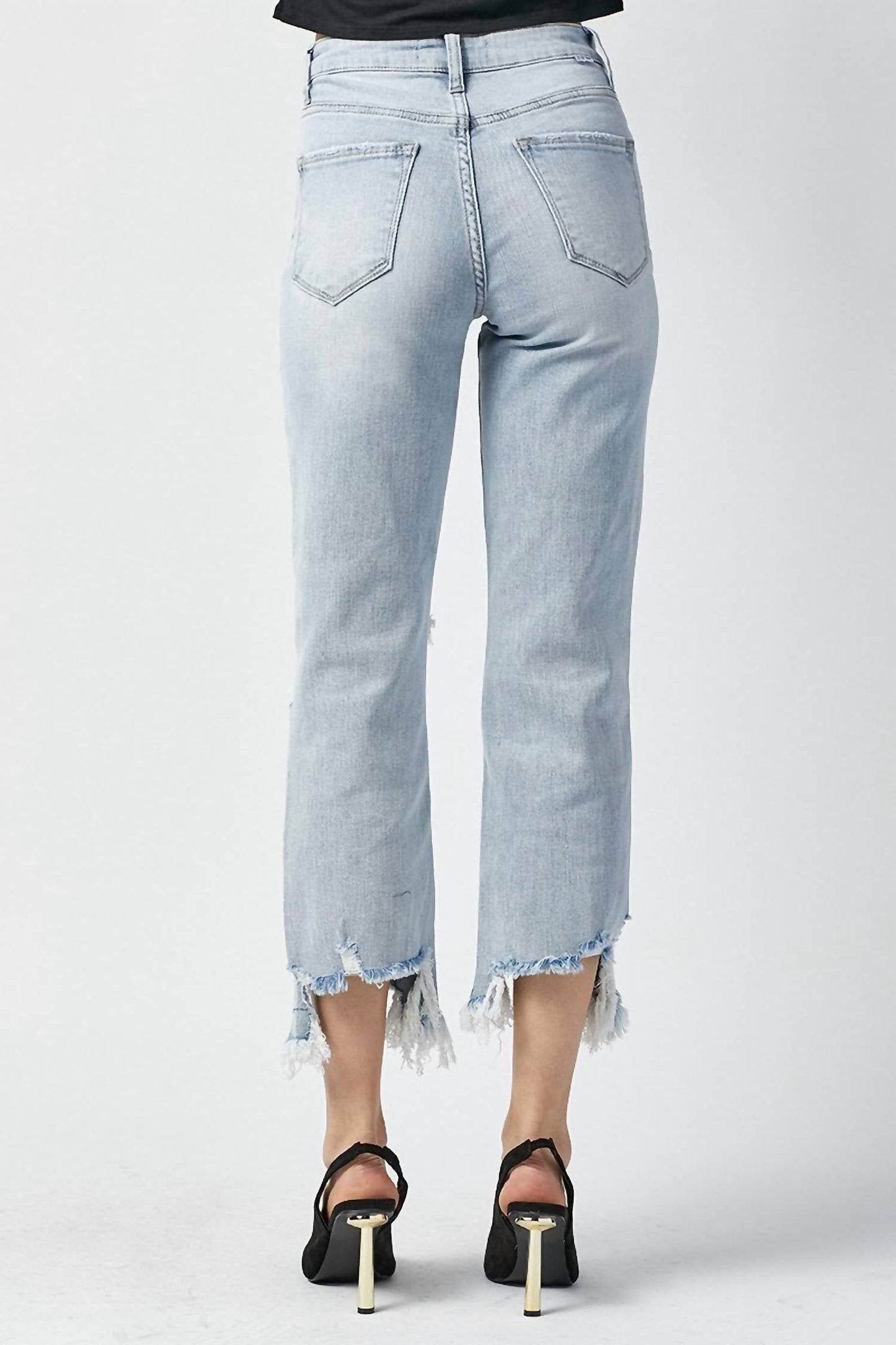 Risen - Rosa High Rise Straight Crop Jeans