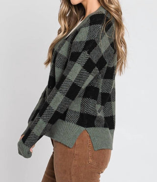 Be Cool - Plaid Button Up Cardigan