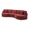 Modern 3 Seater Upholstered Sofa With Curved Design