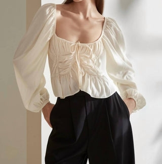 Algo Azul Marinho - Blusa Frente Cintada