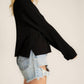 Project Social T - Getaway Notch Neck Sweater Rib Pullover