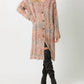 Mystree - Midi Length Distressed Multicolor Yarn Sweater