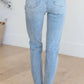 Judy Blue - Mid Rise Control Top Distressed Skinny Jeans