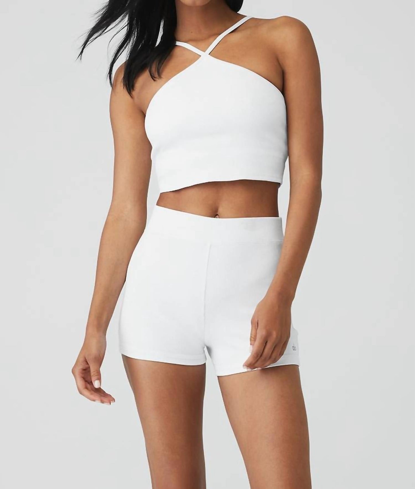 Alo Yoga - Goddess Ribbed Cross Crop Top