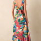 Skies Are Blue - Tropical Print Tiered Maxi Dress