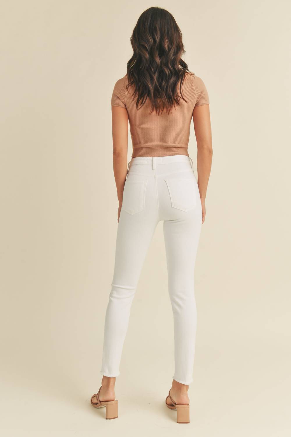 Just Black Denim - Skinny Mini Fray Hem Jean