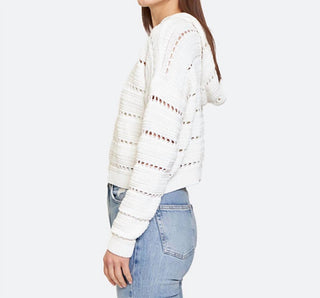 Outono Cashmere - Moletom com capuz Solid Pointelle