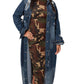 Kara Chic - Ripped Long Denim Jacket