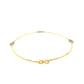 14k Two Tone Gold Entwined Heart Stationed Anklet