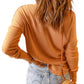 Double Take - Chic Drop Shoulder Half-Button Tee