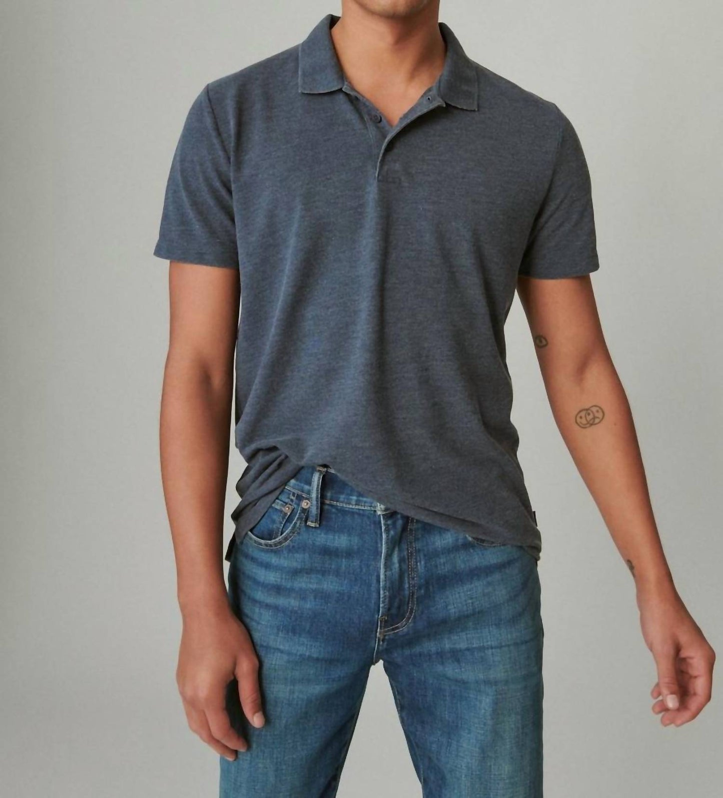 Lucky Brand - Venice Burnout Pique Short Sleeve Polo