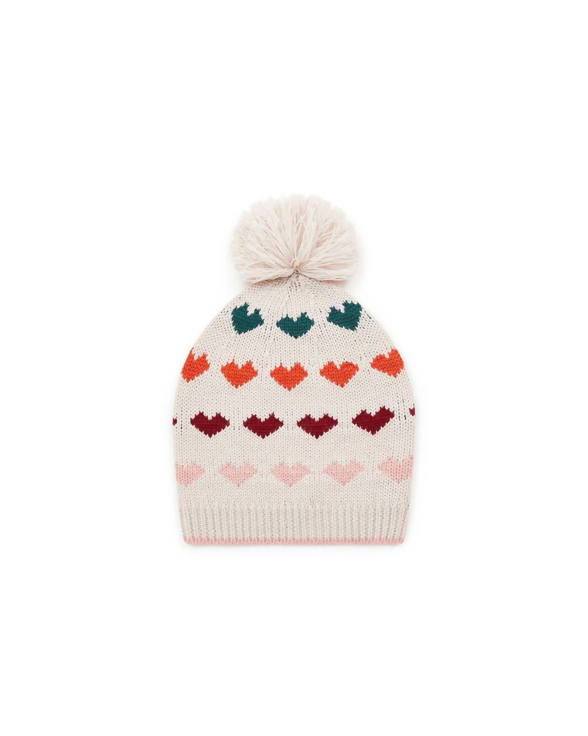 Bonton - Kid's Knitted Jacquard Tassel Hat