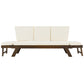 TOPMAX Outdoor Adjustable Patio Wooden Daybed Sofa Chaise Lounge