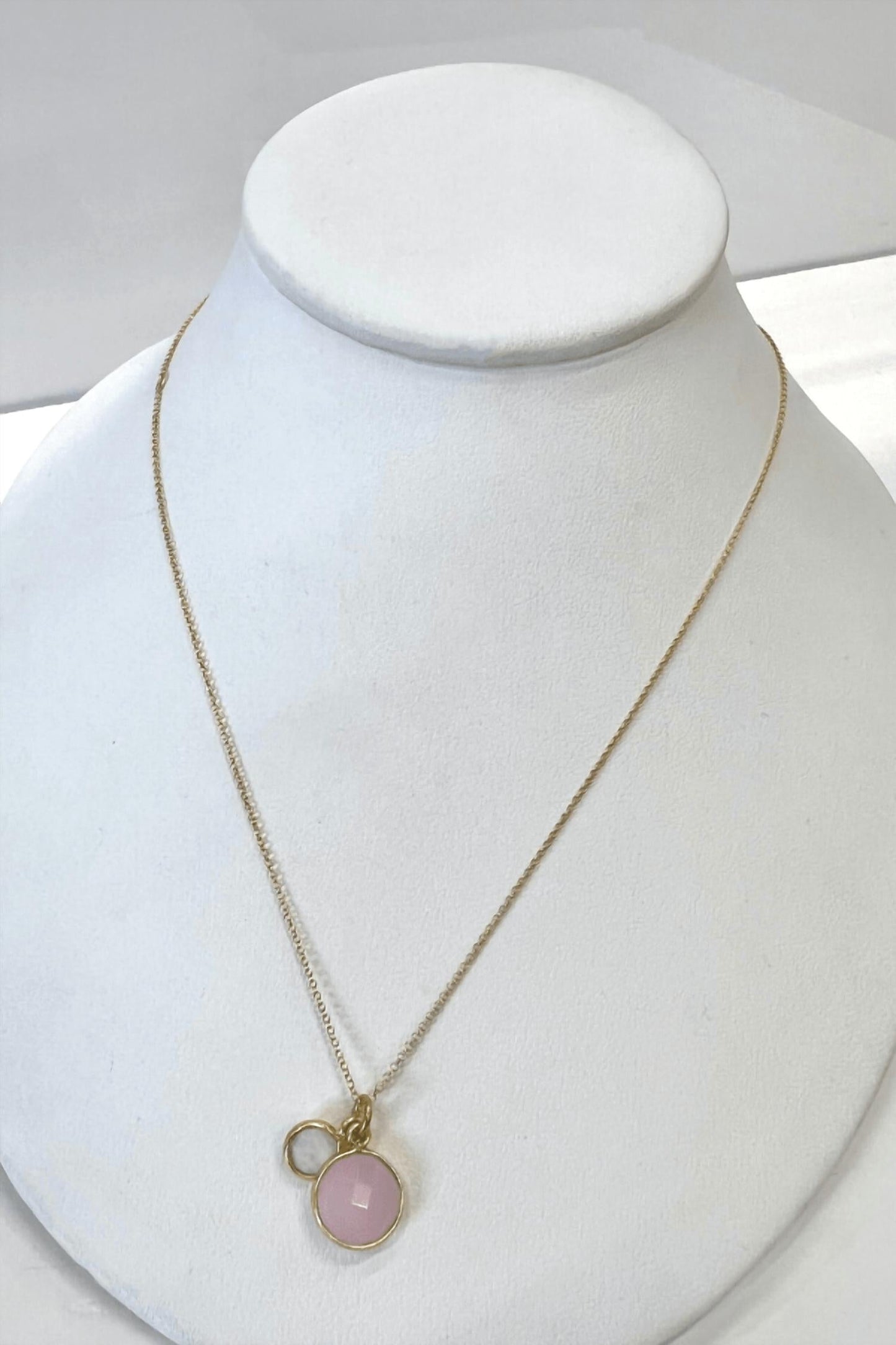 Elyssa Bass Designs - Women's Rose Quartz And Moonstone Double Gemstone Necklace