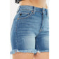 Kancan - Cheyenne High Rise Fray Hem Shorts Jeans