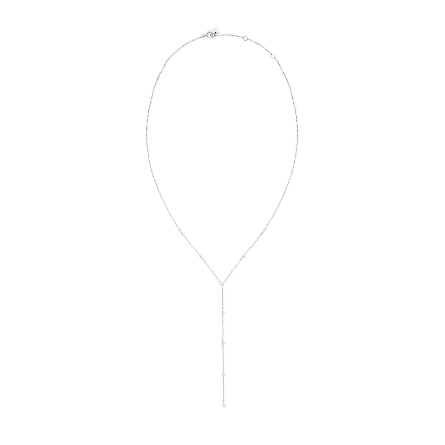 Eklexic - Colar Lariat cravejado de zircônia cúbica feminina