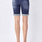 Risen - High-rise Button Fly Bermuda Shorts