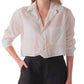 Cissa - Shorty Cotton Silk Sheer Stripe Shirt