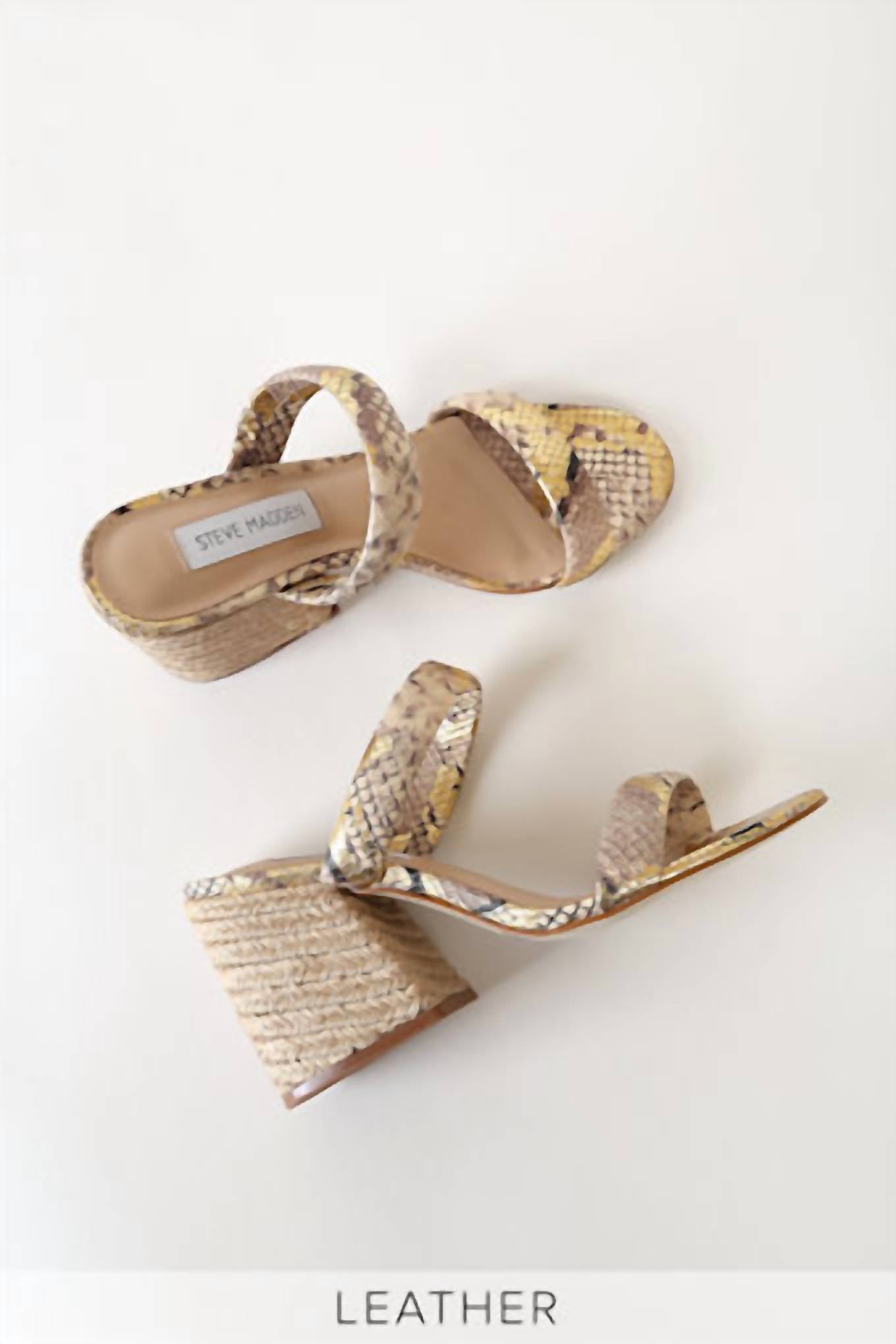 Steve Madden - Women's 2 Strap Block Heel Sandal
