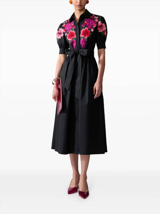 Carolina Herrera - Women's Floral Embroidered Shirt Dress