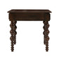 Solid Wood End Table with Drawer in Espresso Finish