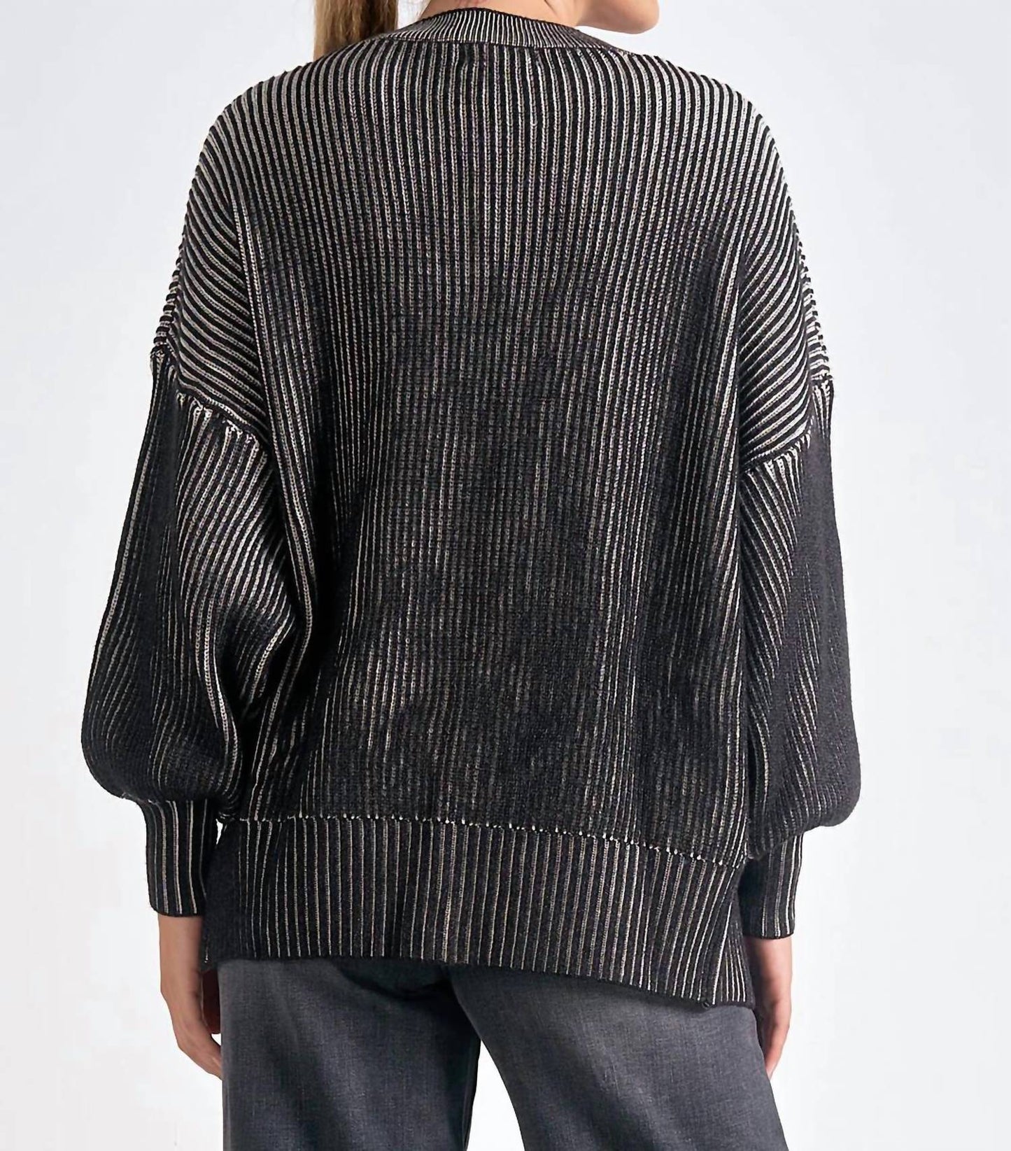Elan - Ombre Ribbed Sweater Cardigan